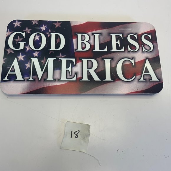 Other - God Bless America Patriotic License Plate Flag